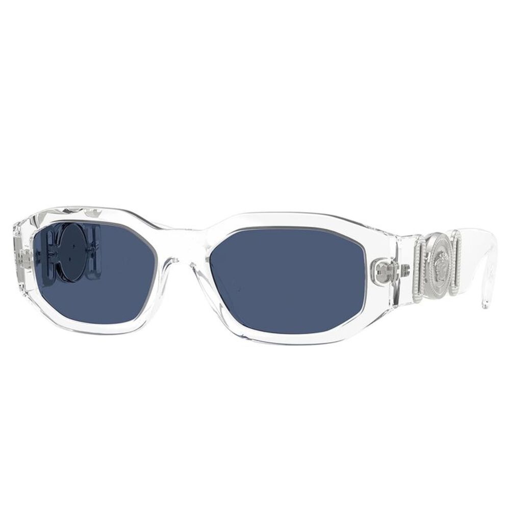 Versace VE 4361 148/80 Crystal Plastic Irregular Sunglasses Blue Lens